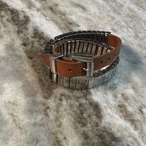 Michael Kors Stylish Silver and Brown Woman’s Bracelet